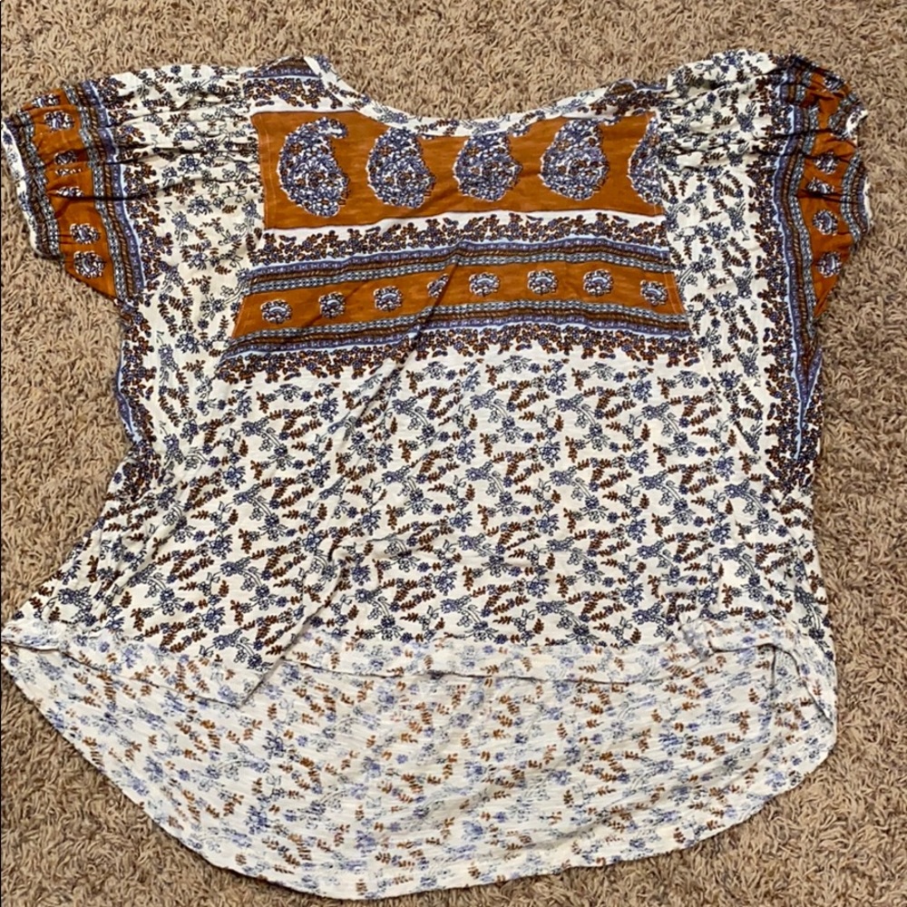 Free people flowy open back top